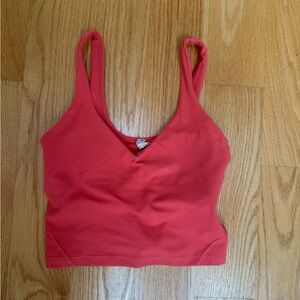 Lululemon align tank top in coral, size 2 excellent condition